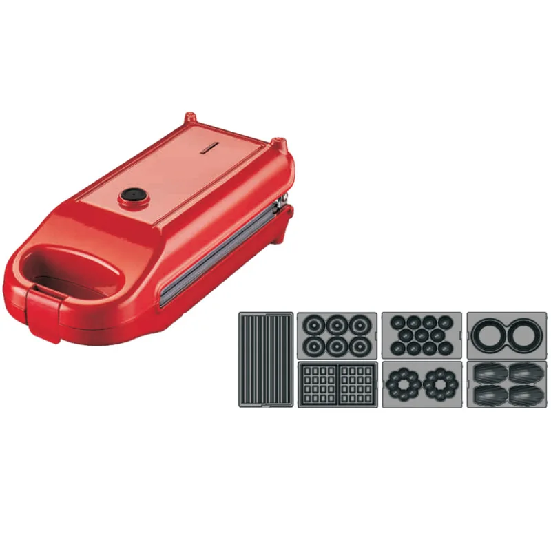 4 Slices sandwich bread waffle maker non-stick pan toster grill sandwich maker 7 3 in 1 sandwich cake maker