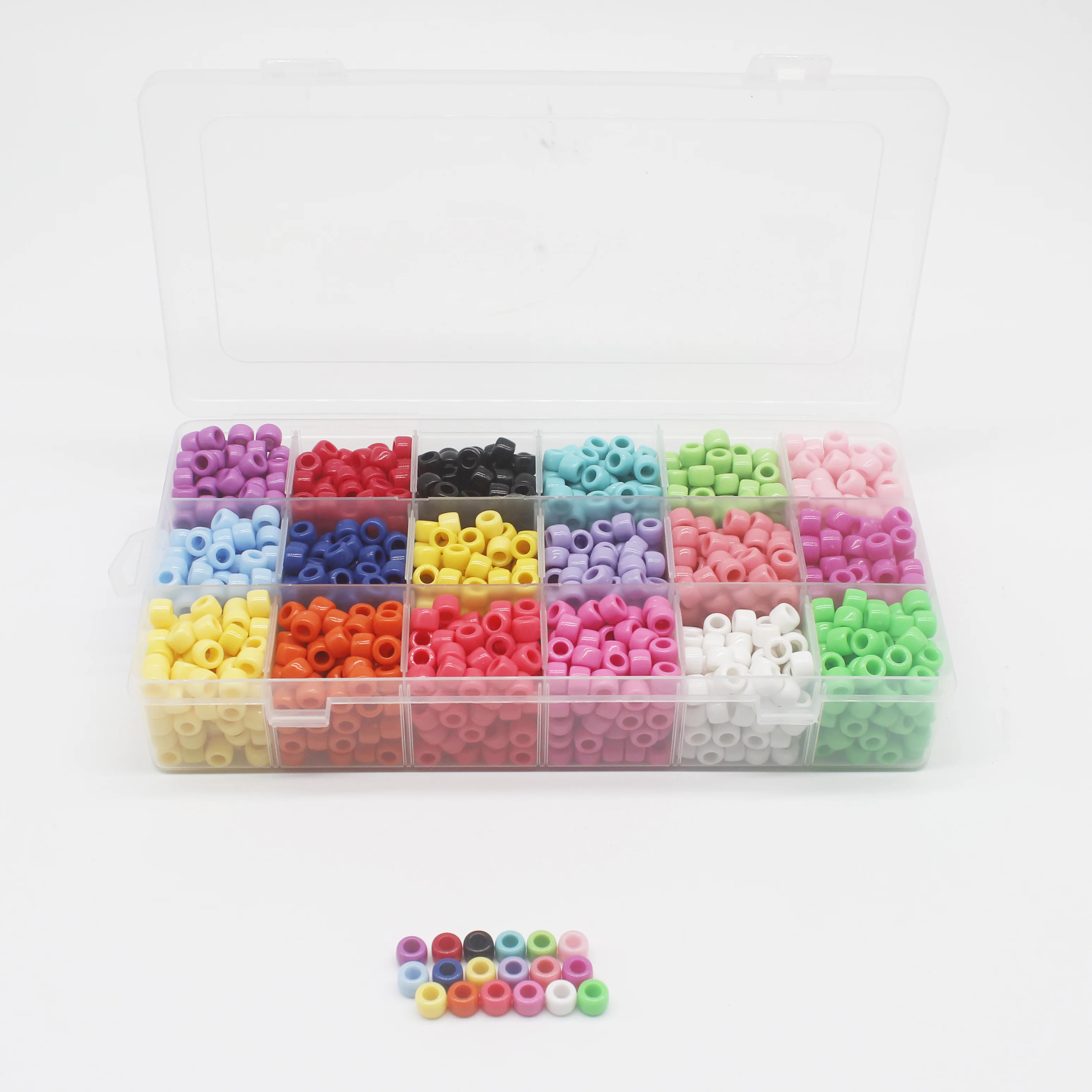Набор акриловых бусин россыпью «сделай сам» из пластика с органайзером разных цветов в ассортименте