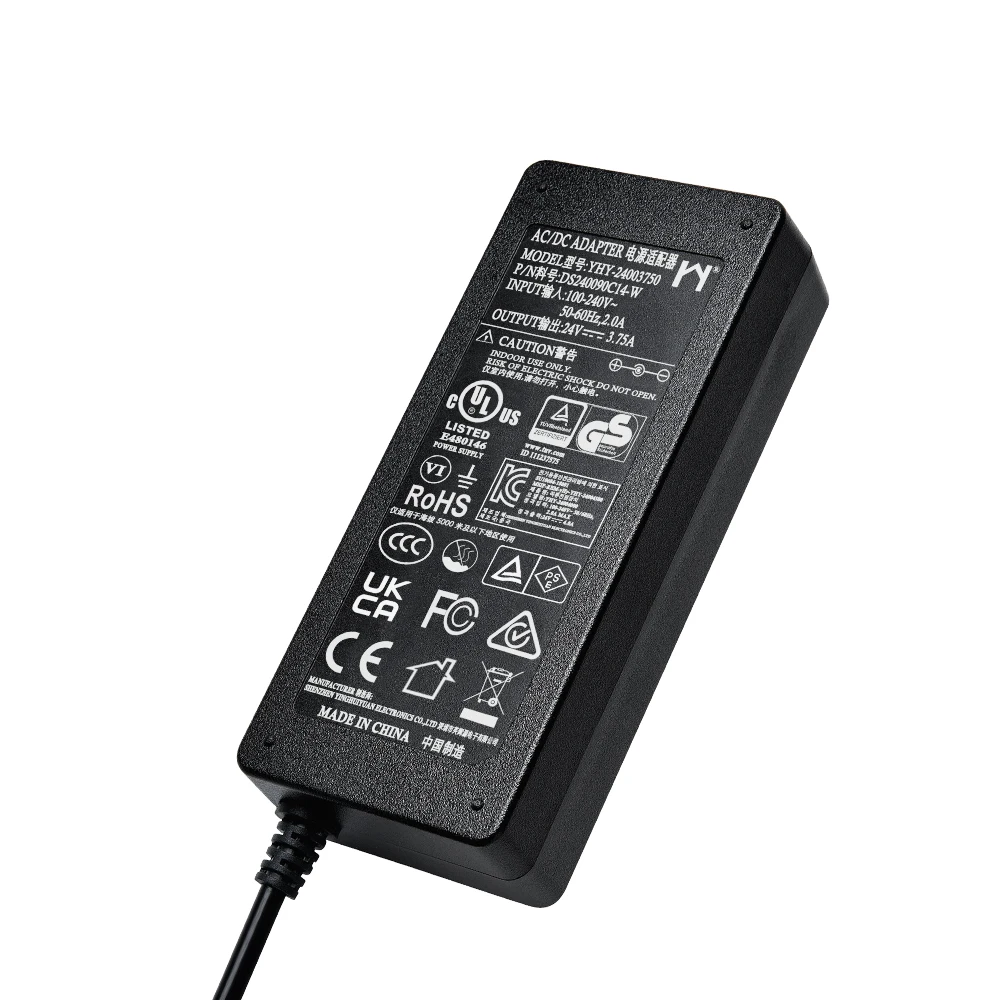 24vdc Switch Acdc adaptor Psu Saa 72w 75w 80w 90w 24v 3a 3500ma 3.75a Ac Power Adapter With Ul Fcc Ce Gs Kc Pse Ccc Approvals