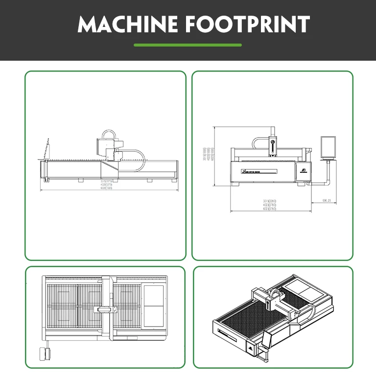 Прямая Заводская поставка 2000 Вт машина для лазерной резки листового металла закаленного