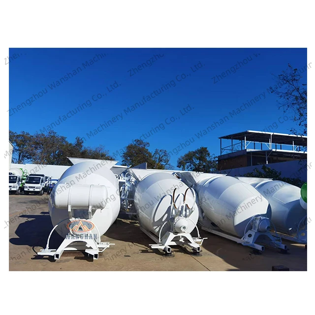 6 cubic meters concrete mixing drum cement mixing tank with electric control box