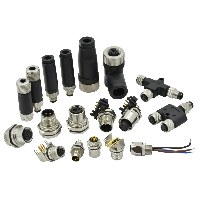 Custom Shield 2 3 4 5 6 7 8 12 14 17 19 24 Pin M5 M8 M12 M16 Male Female IP67 IP68 Waterproof Adapters Connector