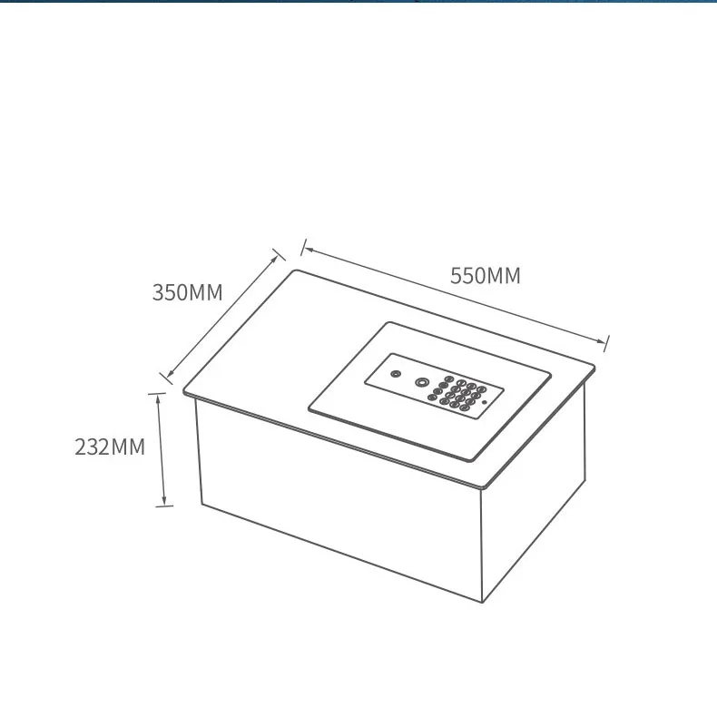 Wardrobe bottom mounted safe household small bottom cabinet all-steel security safes