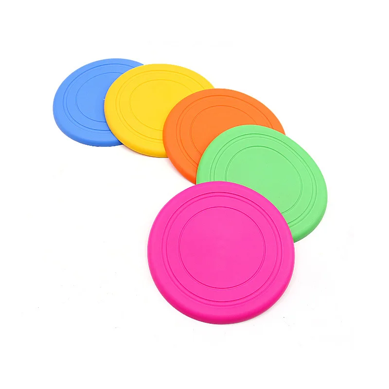 2020 Amazon popular pet training soft toys silicone dog flying disc