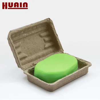 
Recycled eco friendly custom molded paper pulp soap packaging box 