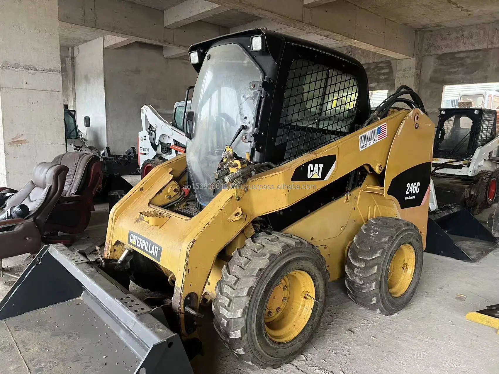 Manufacturer Mini Loader 4WD Tractor Caterpillar 246C, compact USA made mini 1ton wheel loader skid steer loader