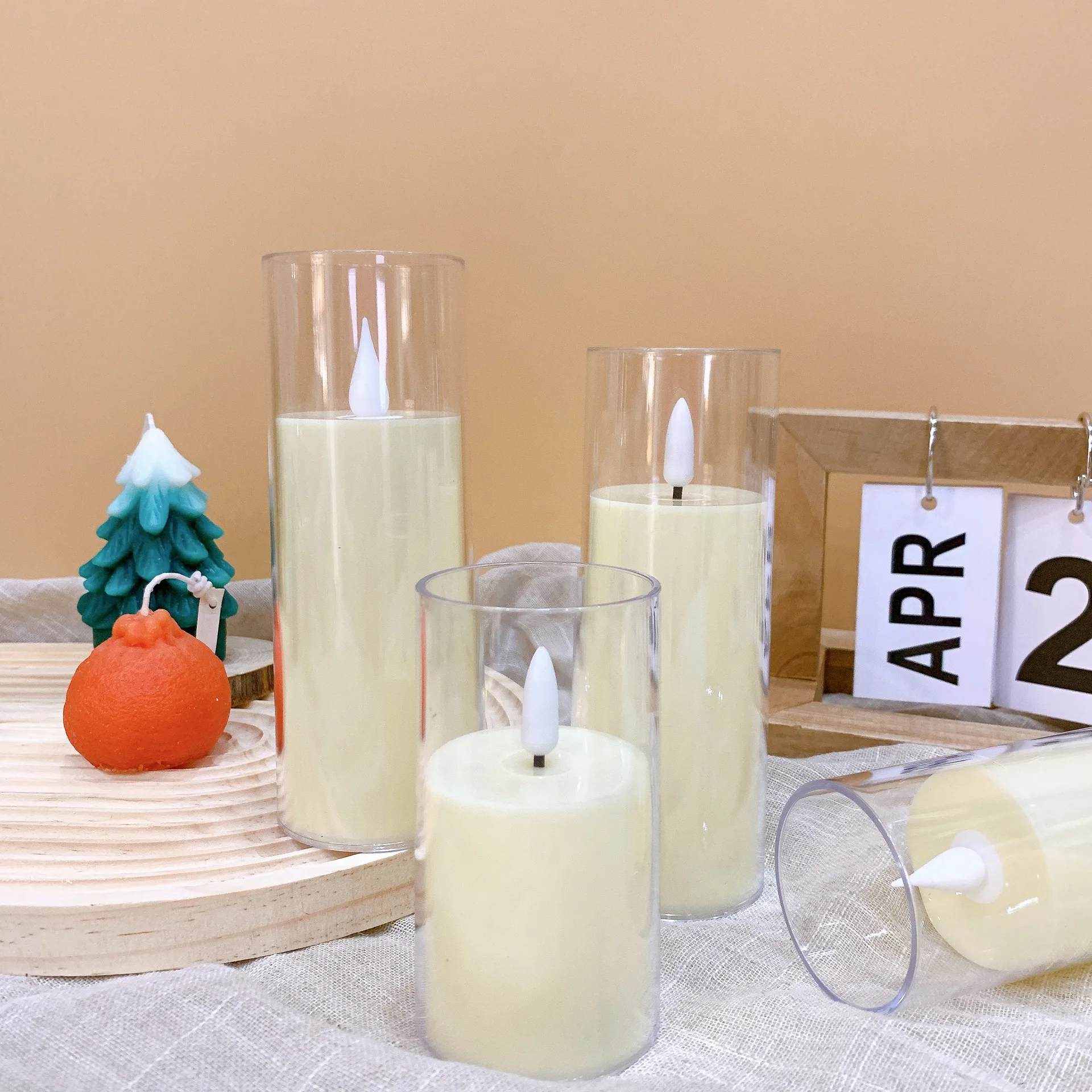 flameless warm white led tea light candles in clear cup tealight candle gut clear plastic flickering light