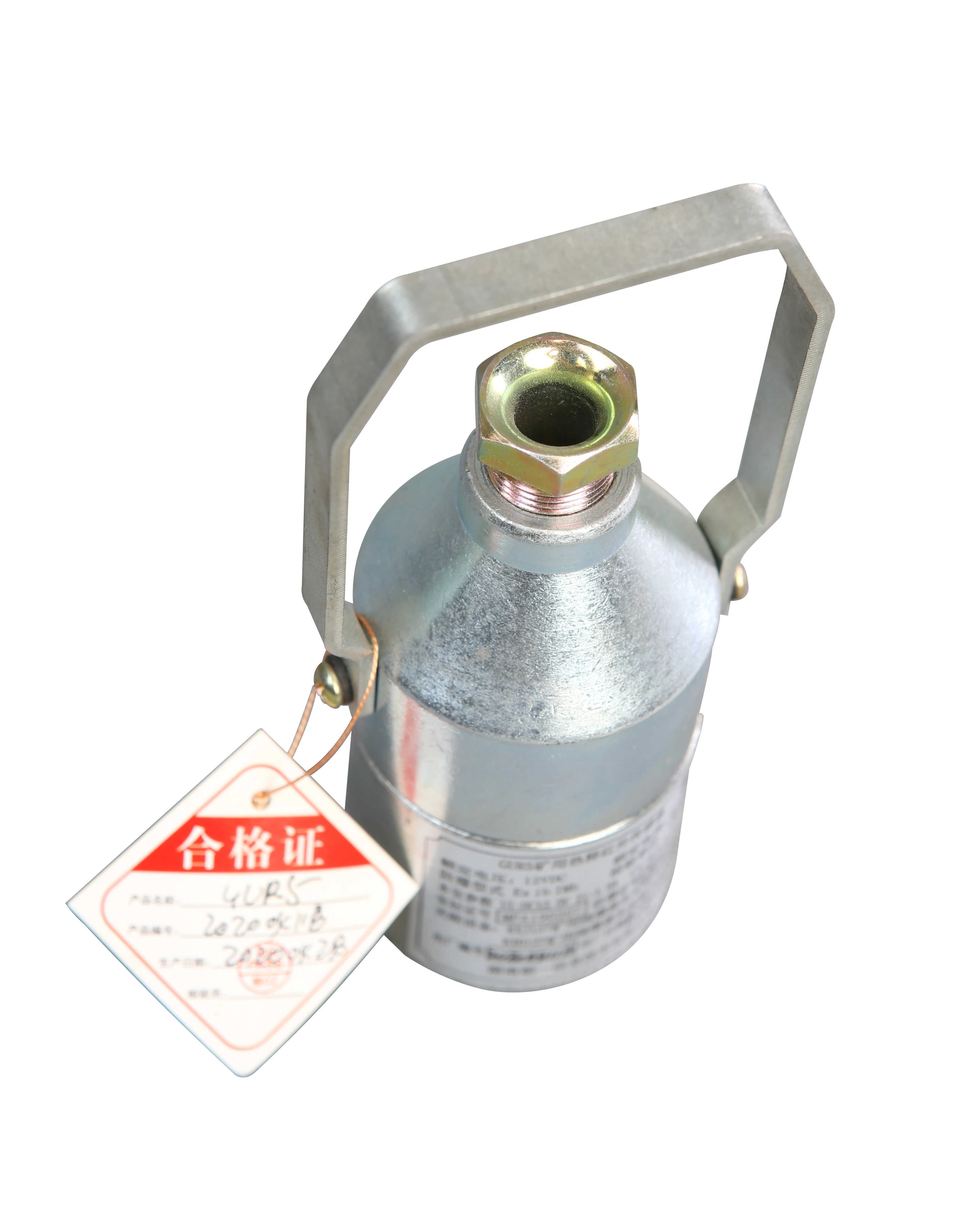 The thermoluminescence control sensor for mine automatic spray dust suppression device is small in size and simple in operation
