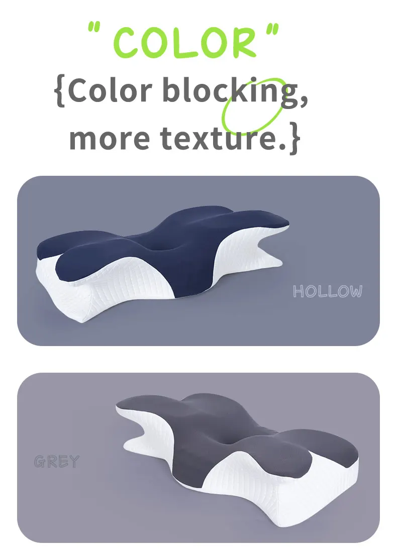 Bewalker Breathable and cooling Medical Ergonomic Sleeping Cervical Orthopedic Neck Bed Memory Foam Pillow For Sleeping