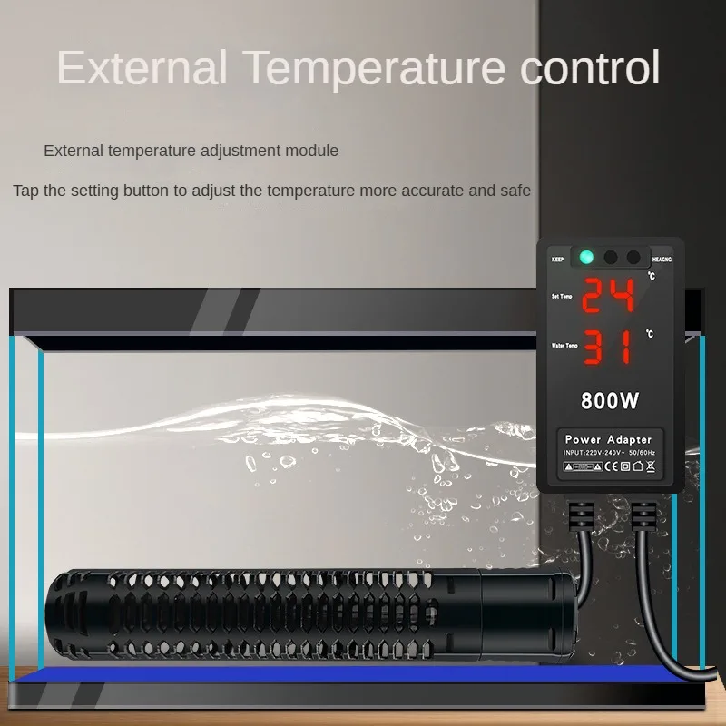 Automatic constant temperature fish tank heater with fish tank heating rod