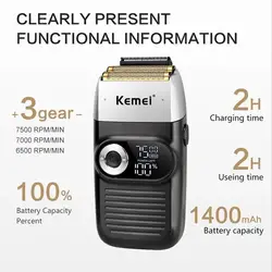Professional hairdresser LCD digital display professional hairdresser Kemei 2026  hot selling professional barber