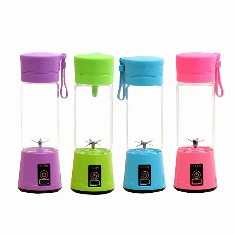 6 blades 380ml mini portable plastic portable juicer