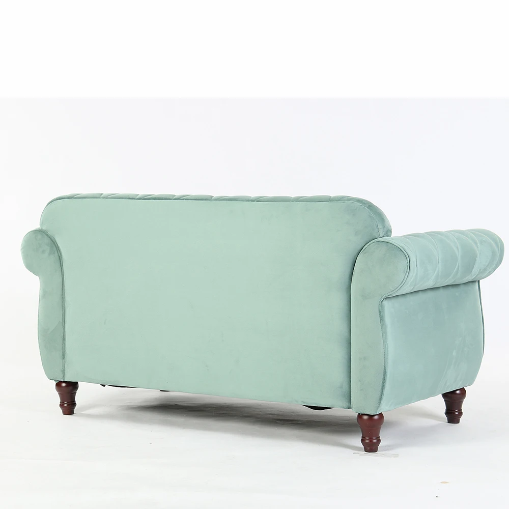 Factory wholesale customization high quality cheap velvet  new foam rubber wood leg sofas