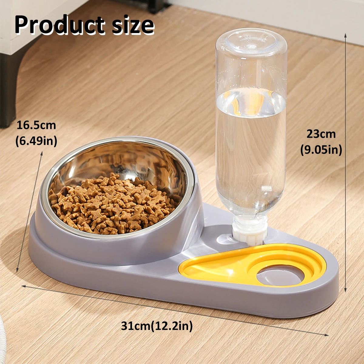 Dog Cat Double Bowls Automatic Cat Feeder Water Dispenser Pet Food Bowl Set And Water Feeder Bowls