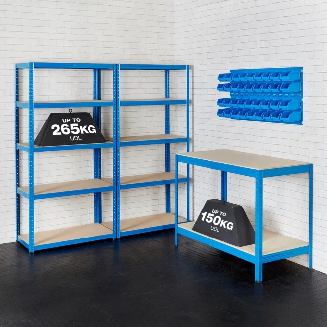 Garage Shelving 5 Tier Boltless Storage Racking Shelves Unit Metal Warehouse Shelving Heavy Duty Storage Shelves