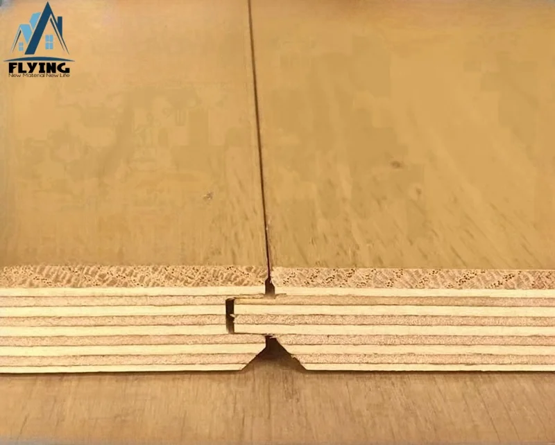 1.2mm Multi-layer Hardwood Inlaid Parquet Log Oak Veneer Eco-friendly Engineered Wood Flooring Click Living Room