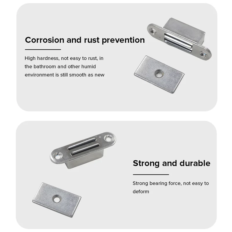 Stainless Steel Strong Magnetic Door Lock Cabinet Door Catch Push Open Latch