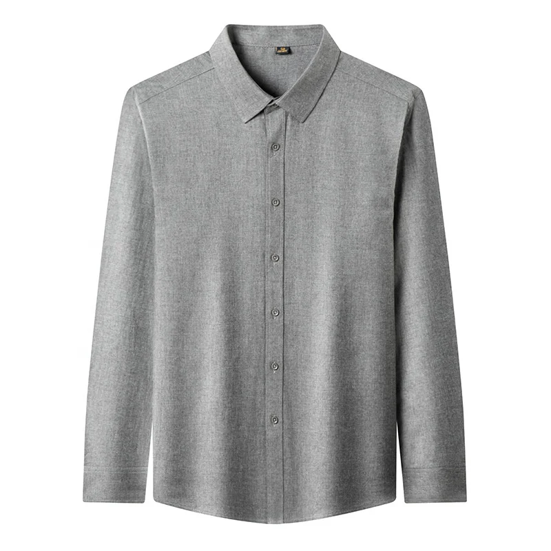 Wholesale Men Business Formal Professional Body Casual Spring High Count Pure Cotton Oxford Long Sleeve Shirt