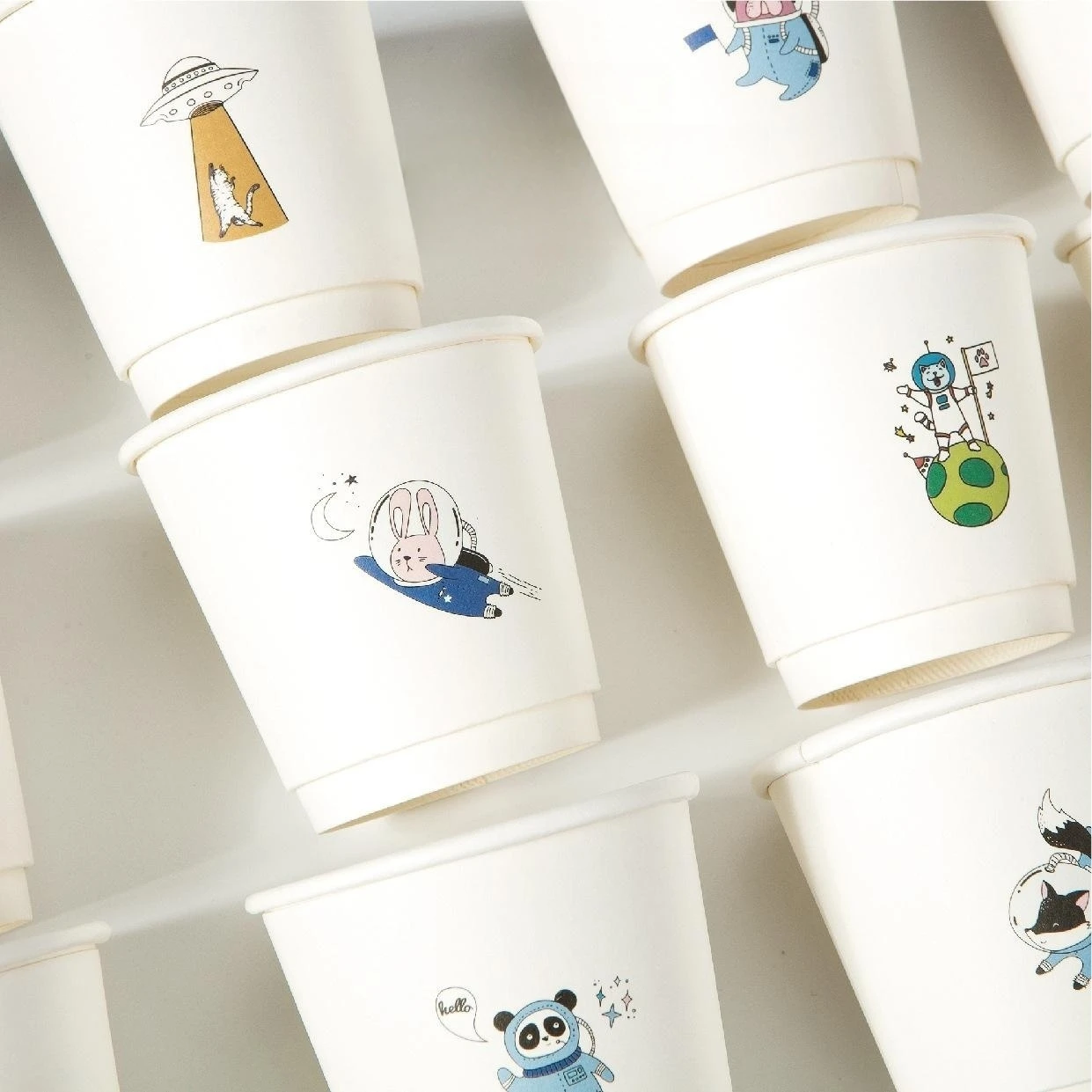 10oz 12oz 16oz  disposable  double wall coffee paper cups with or without lid