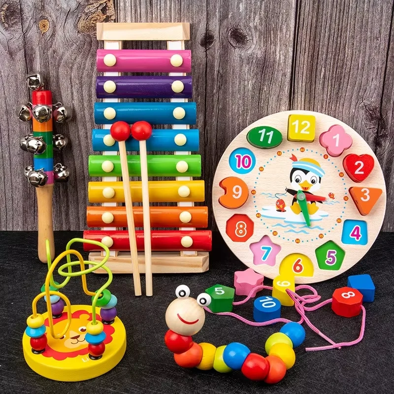 Children Montessori Educational Toys Trending Wooden Baby Intellectual Development Early Learning for 1 to 3-year-old kids