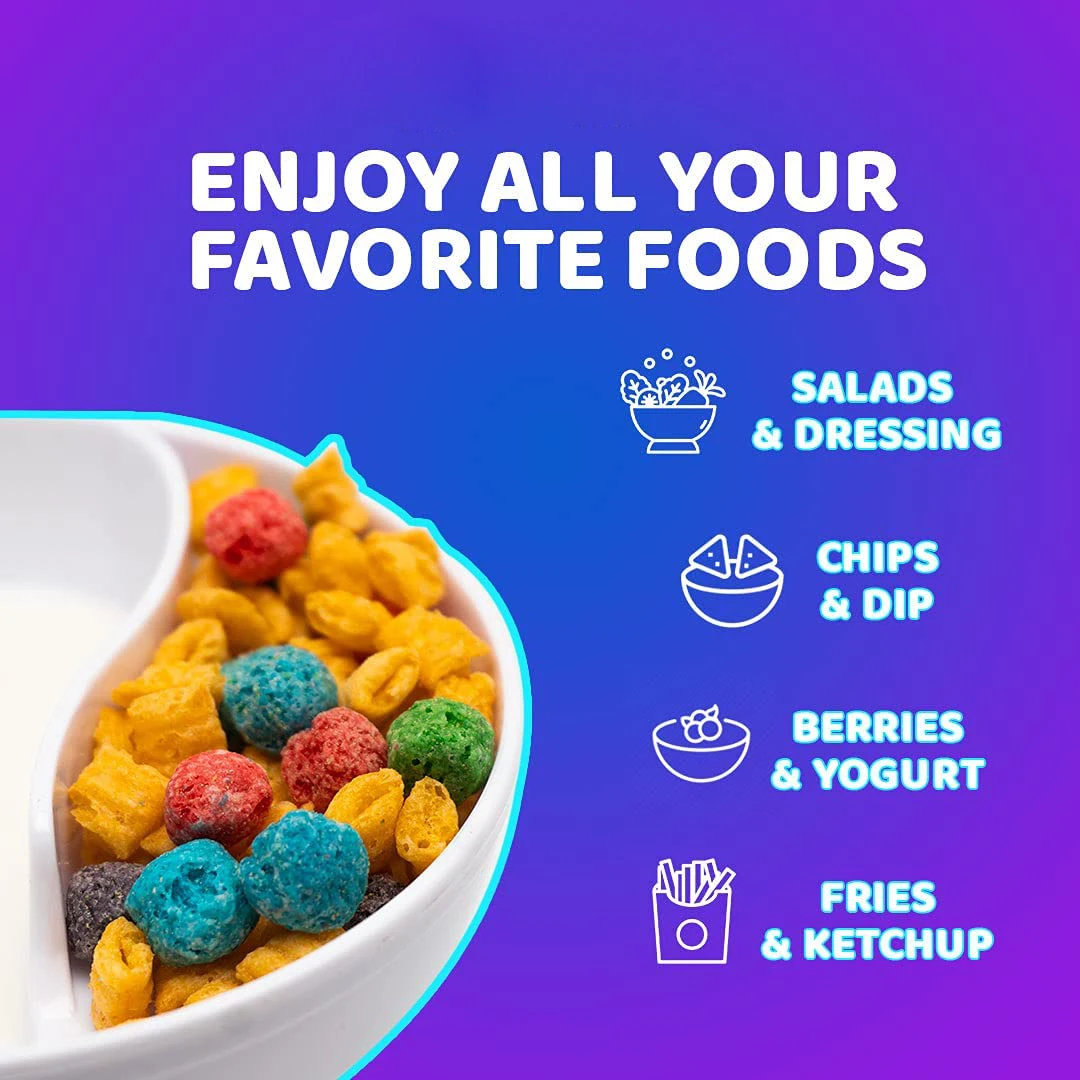 
plastic anti soggy cereal partitioned bowl 