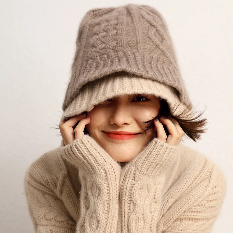 2023 New fashion wool beanie hat australian wool hat merino wool beanie hats for women W2585