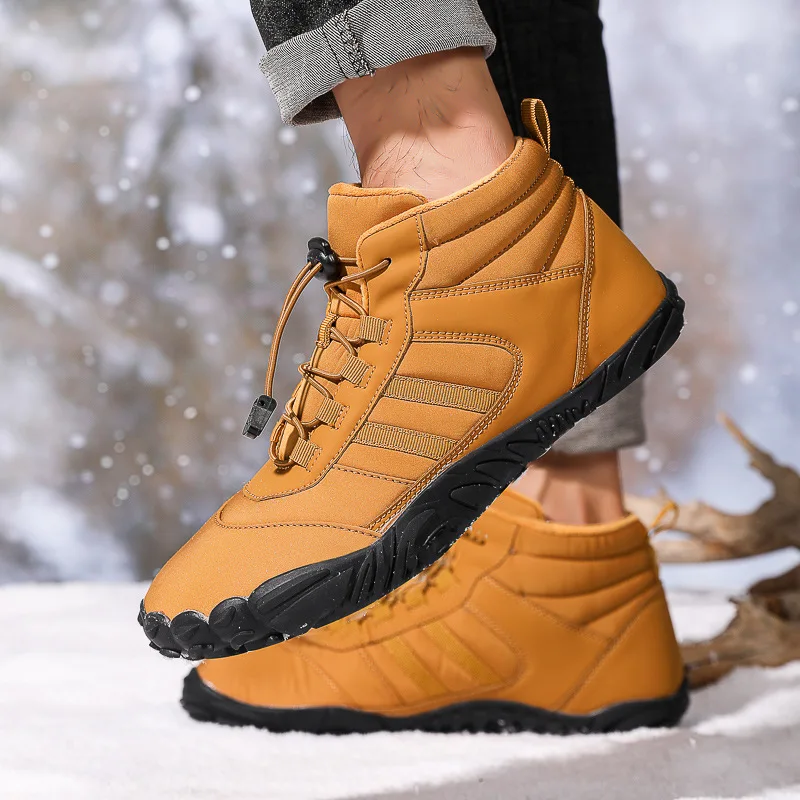 Wholesale 2024 New High-top Snow Boots Outdoor Hiking Camping Mountaineering Shoes Skiing Non-slip Velvet Warm Shoes Boots