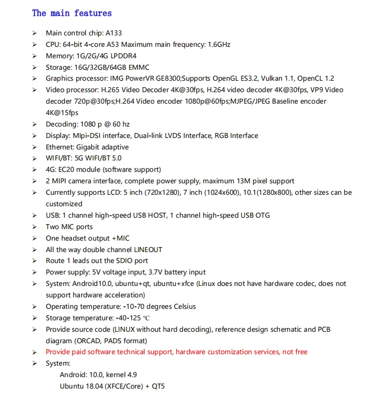 Helperboard A133  android customer design  development board  wifi  Mainboard Motherboard for linux android motherboards