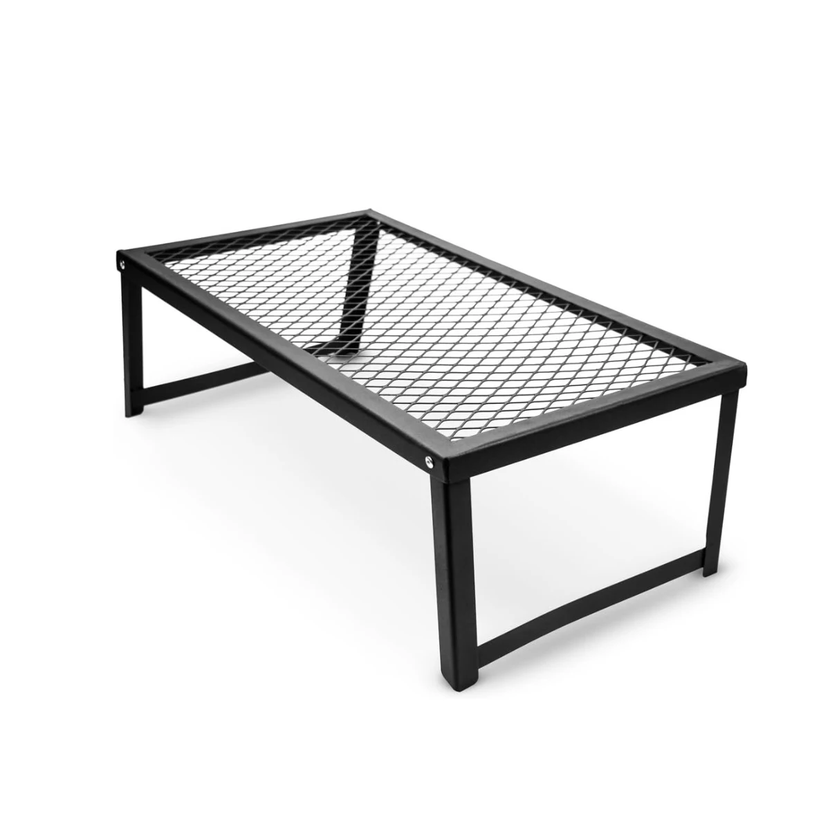 Black BBQ Grill  Steel Mesh Fire Camp Charcoal  Easy to Install Barbecue Grill