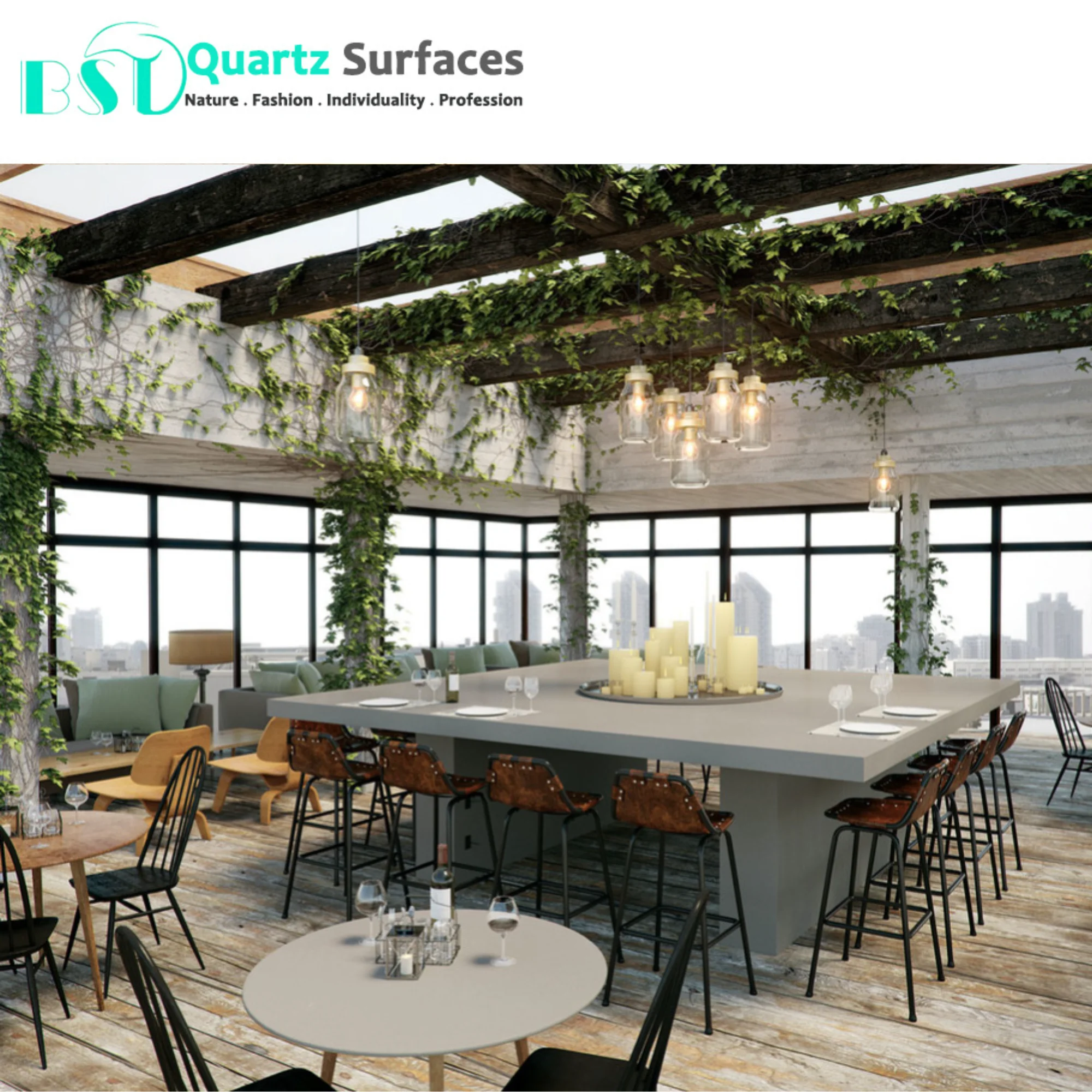 Sleek Concrete Quartz Stone Construction Materials Floor Azulejos Grey Kitchen Quartz Marble Carreaux Sol 60x60 Porcelain Tiles