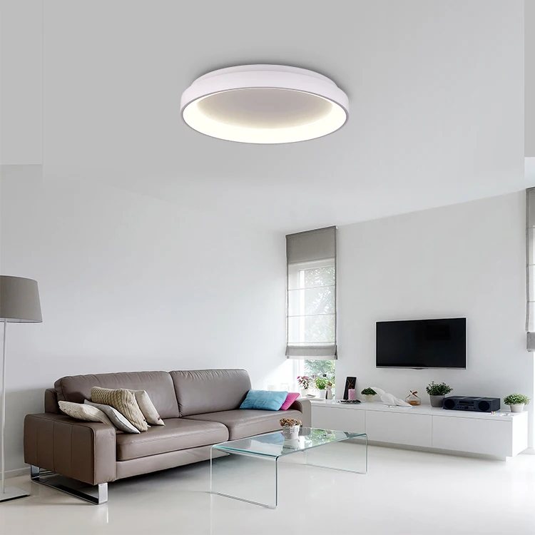 Современное поверхностное крепление для спальни, гостиной, домашнее освещение, круглый черный потолочный светильник, Светодиодная потолочная лампа, светодиодный потолочный светильник