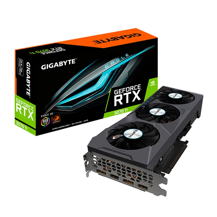 Good Price Video Card For Nivida GIGABYTE GeForce RTX 3070 Ti EAGLE OC 8GB LHR Computer Graphic Cards for Desktop