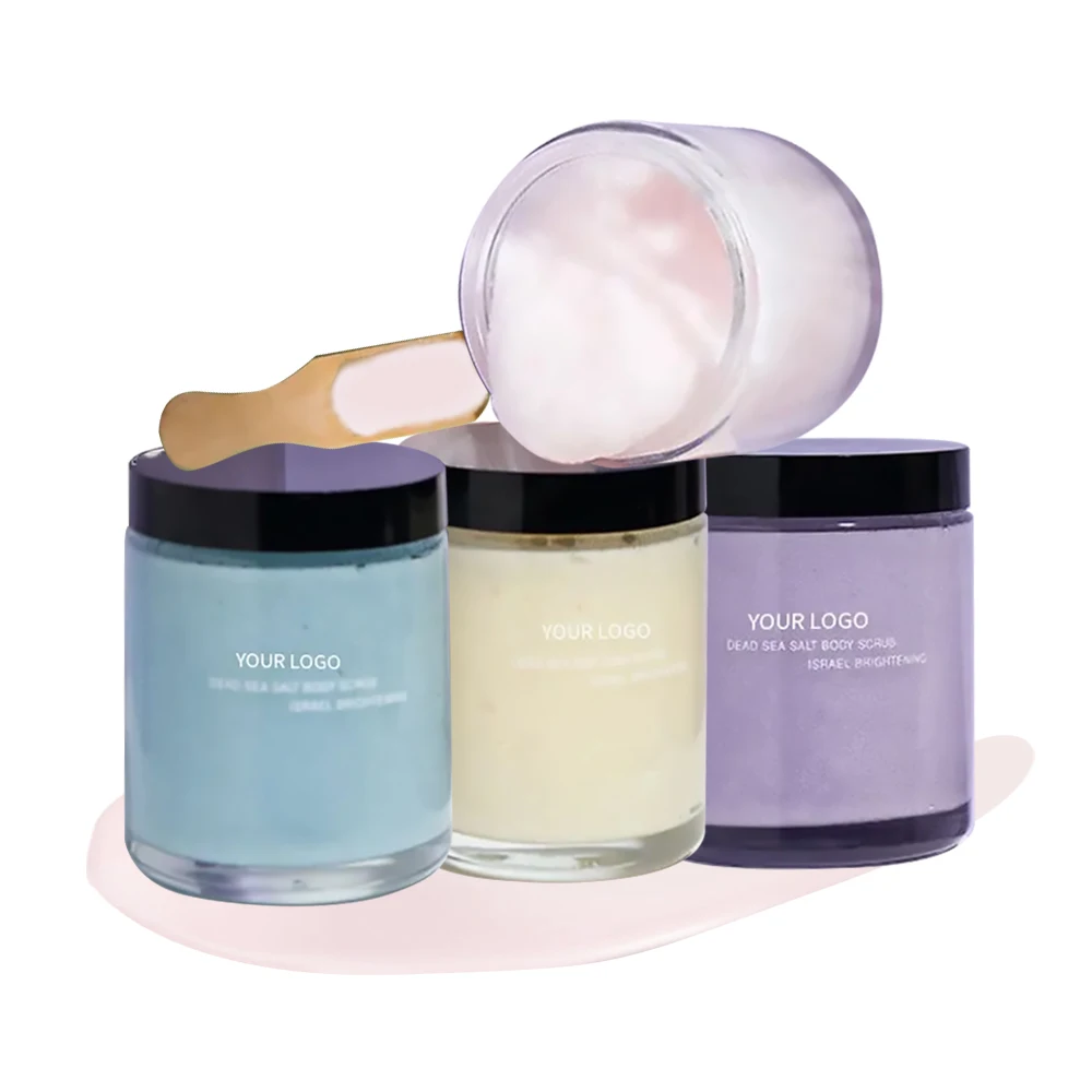 QQLR Private Label Organic Vegan Natural Exfoliating Whitening Fruit Smell Blueberry Grape Mango Ocean Salt Fruit Body Scrub