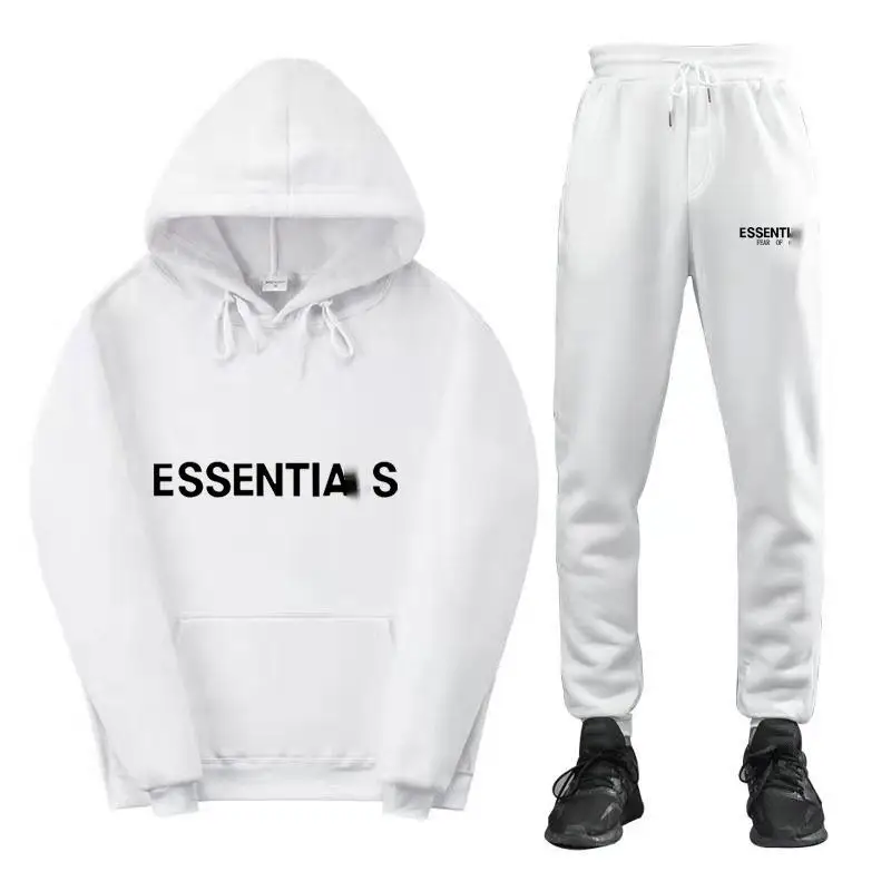 men and women double line high street brand autumn and winter two-piece set Couple suit sweater