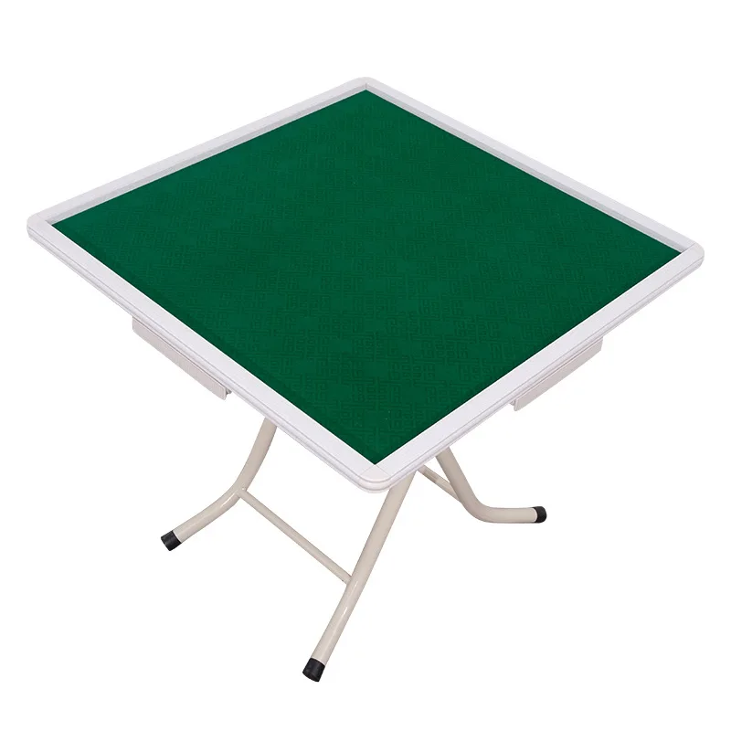 High Quality Casual Simple Folding Square Mahjong Table Poker Table With Cup Holder (1600587806508)