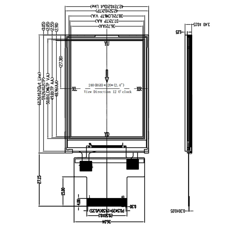 Подсветка ST7789V SPI 40P 262k 240x320 2 4 дюймовый tft ЖК-экран в наличии