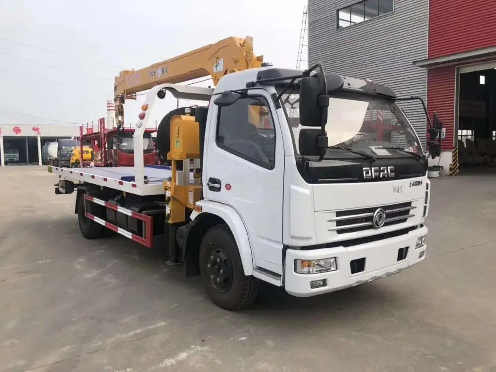 Dongfeng Duolika 5 тонн бортовые эвакуатор кран-манипулятор для продажи