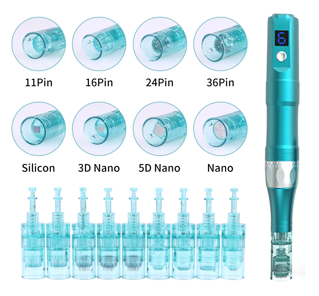 derma needle pen dermapen needle microneedling Dr.pen 1 3 5 7 9 12 24 36 42 3D 5D pins nano electric derma pen needle cartridge