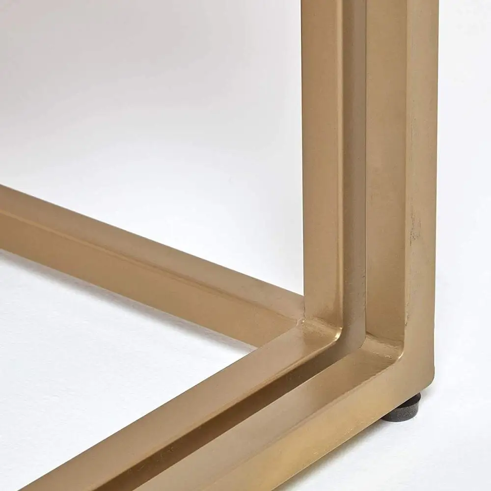 Coffee Table with 2 Nesting Tables 90 cm Wide Grey Finish Mango Wood and Metal Urban Nesting Tables Multi-Functional Modern