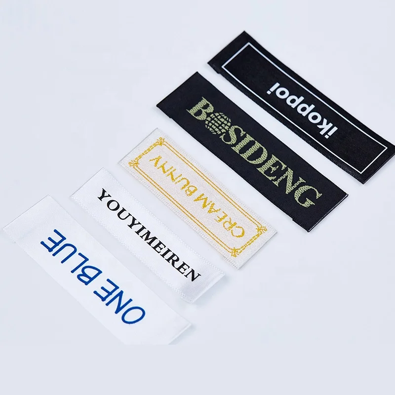 Wig Factory custom-made regular personal business clothes t shirts trademark woven labels custom logo