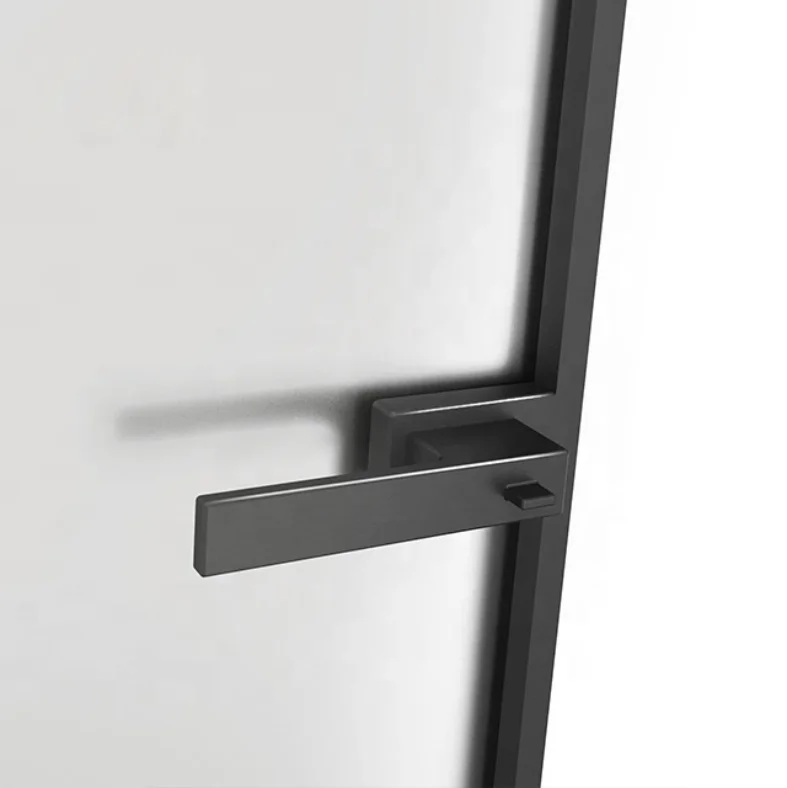 aluminium alloy material  magnetic locks with lever handle  used in frameless glass door