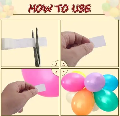 Double Sided Removable balloon Sticky glue dots Stickers Extra Strong for Craft Balloons Parties Home Décor and Crafts