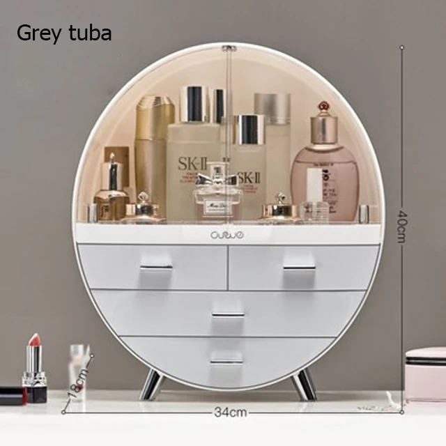 Cosmetic storage box Large-capacity drawer type desktop dust-proof makeup box Skin care product dressing table storage box