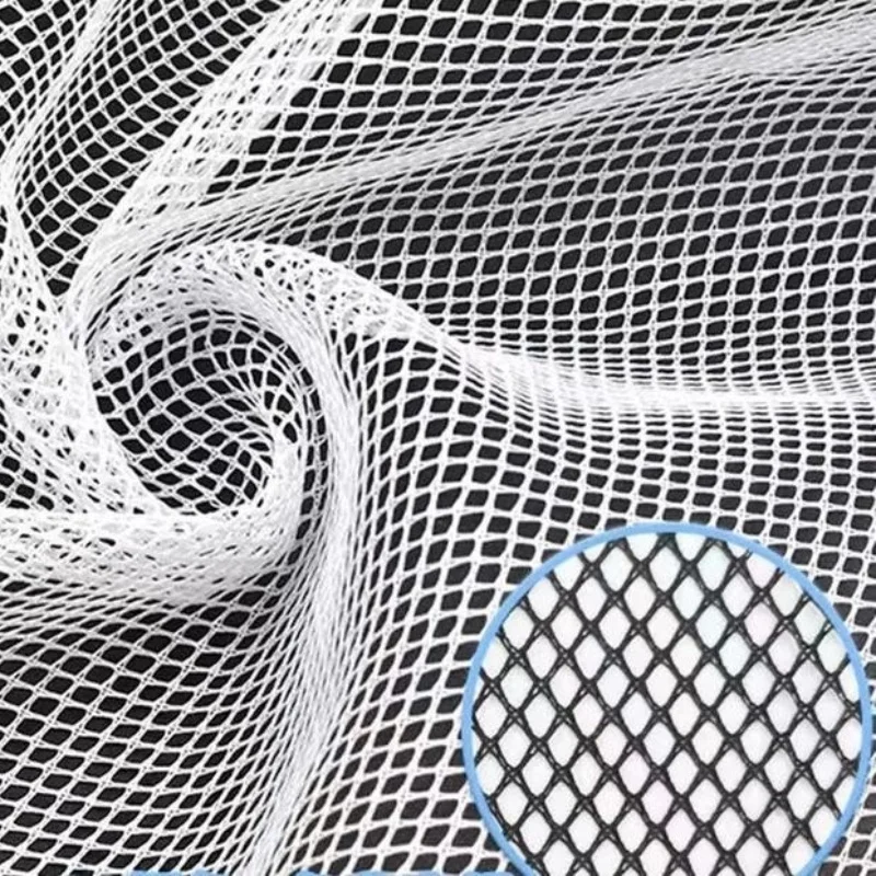 Сетчатая ткань для спортивной одежды подкладка из 100 полиэстера 240gsm с большим отверстием Жесткая сетка трикотажная