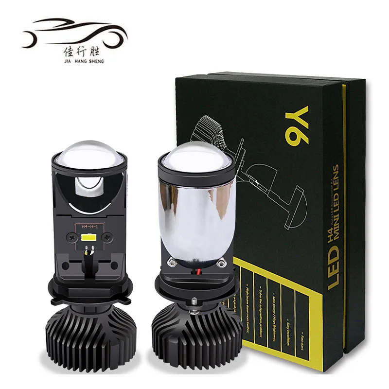 JHS Mini Projector Lens Y6 Led Headlight 8000LM High Low Beam fog lights Y6 headlamp Bulbs car accessories