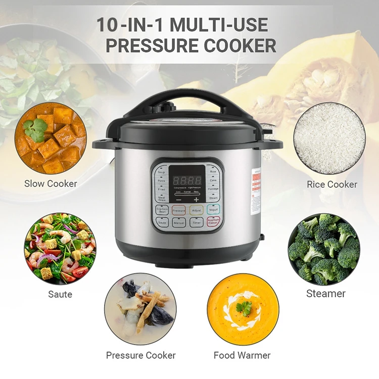 Chinese supplier high quality 5l/6l computer non-stick coating oven timer fast electric Pressure cooker