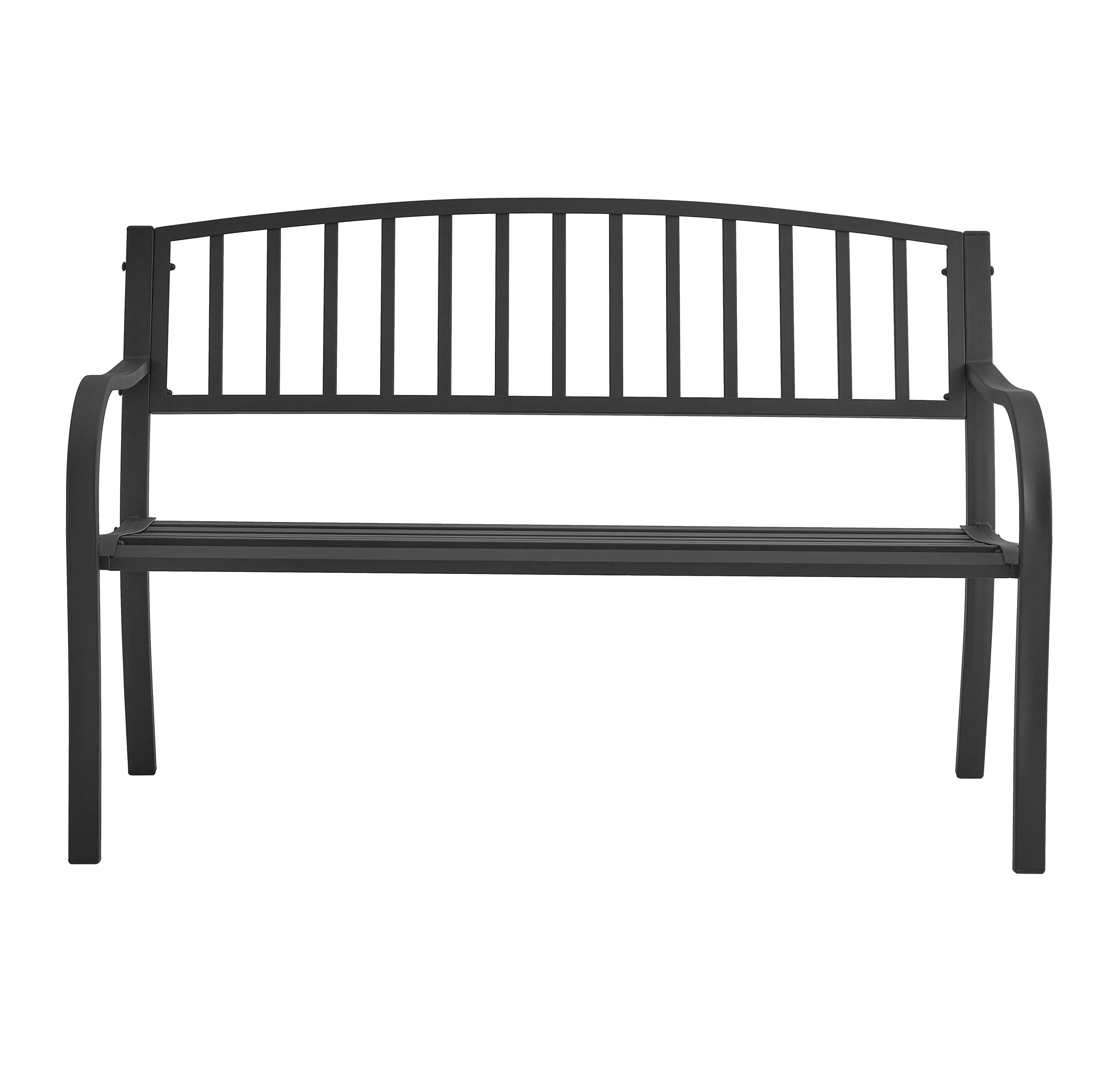 Outdoor Garden Park Leisure Metal Bench Chair with armrest