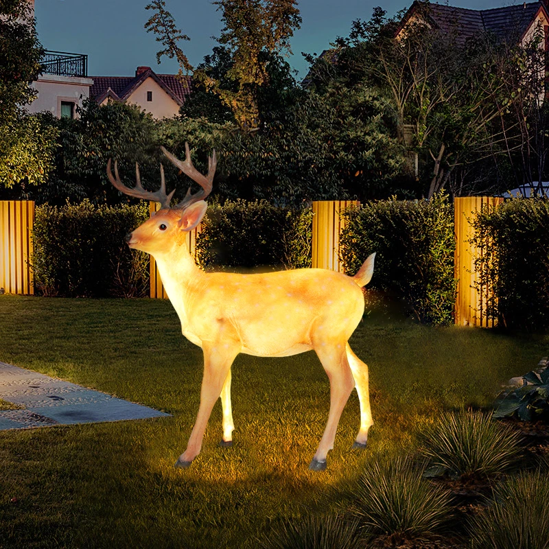 Christmas Decoration Supplies Waterproof Lawn Lamp Floor Sika Deer Landscape Lighting Outdoor Garden Light Christmas Decorations