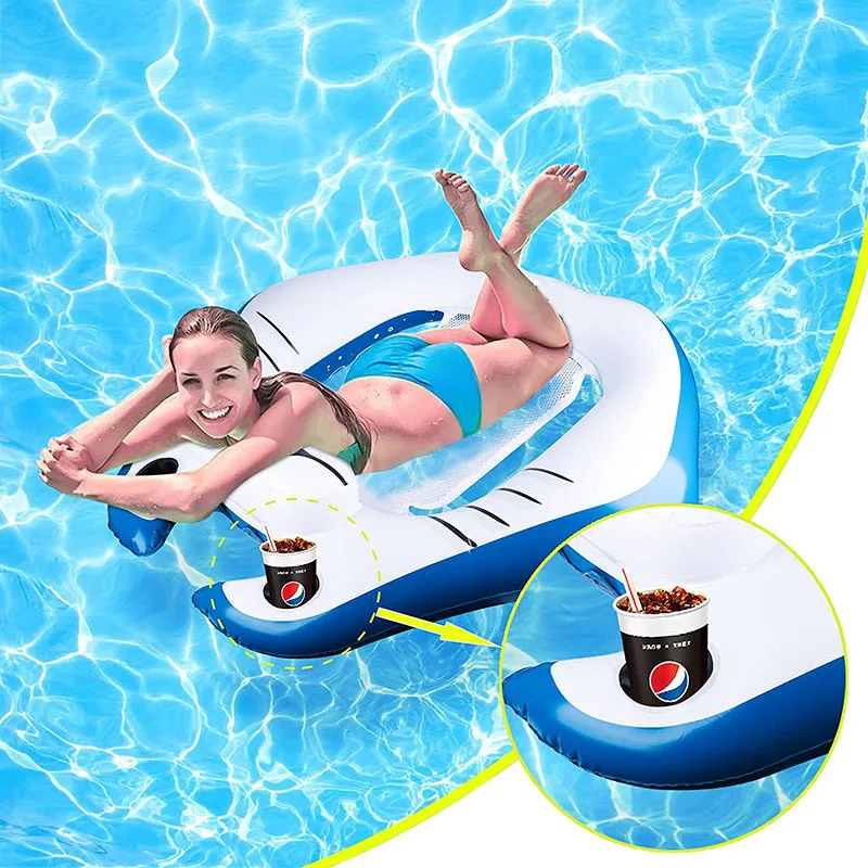 Manufacturer of Hot Water Shark Float Outdoor Purple smiley Fish Inflatable Net Bed