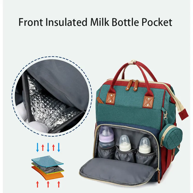 Trendy New Professional Outdoor Mommy Backpack Carrier Nappy Diaper Bags Baby Diaper Bags With Bed